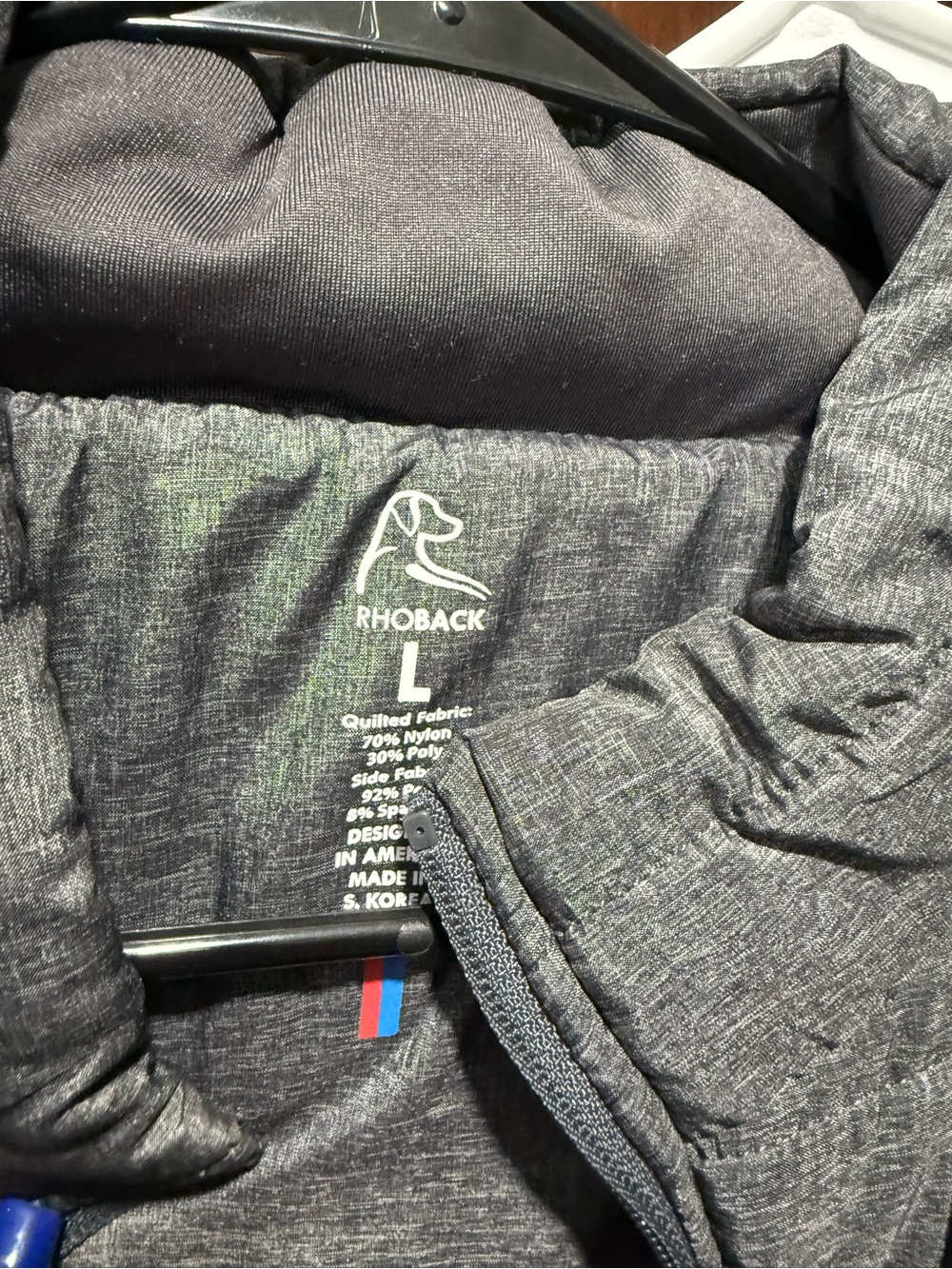 Rhoback Heather Gray Quilted Puffer Vest - Picture 2 of 2
